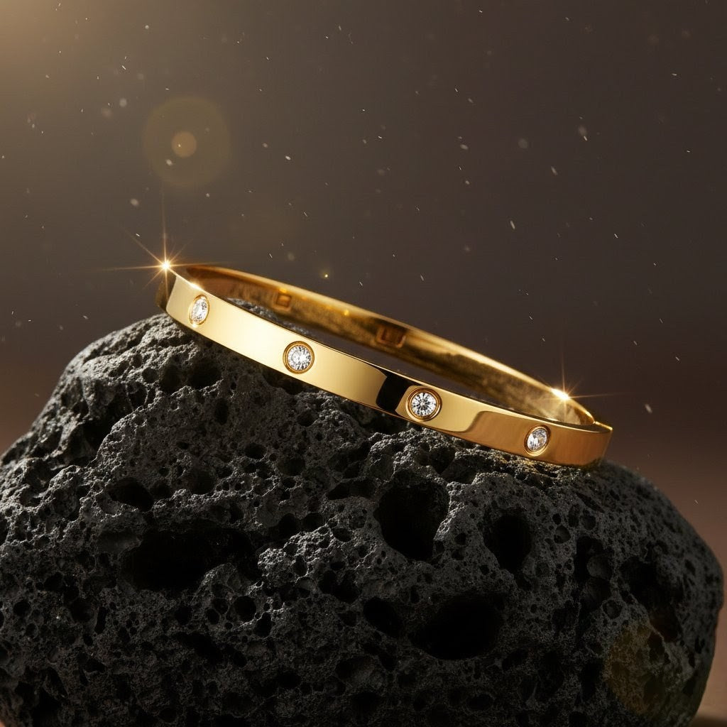 Ora Empress Band Bracelet, 18K Gold Plated