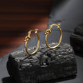 Ora Knot Hoop Earrings, 18K Gold Plated