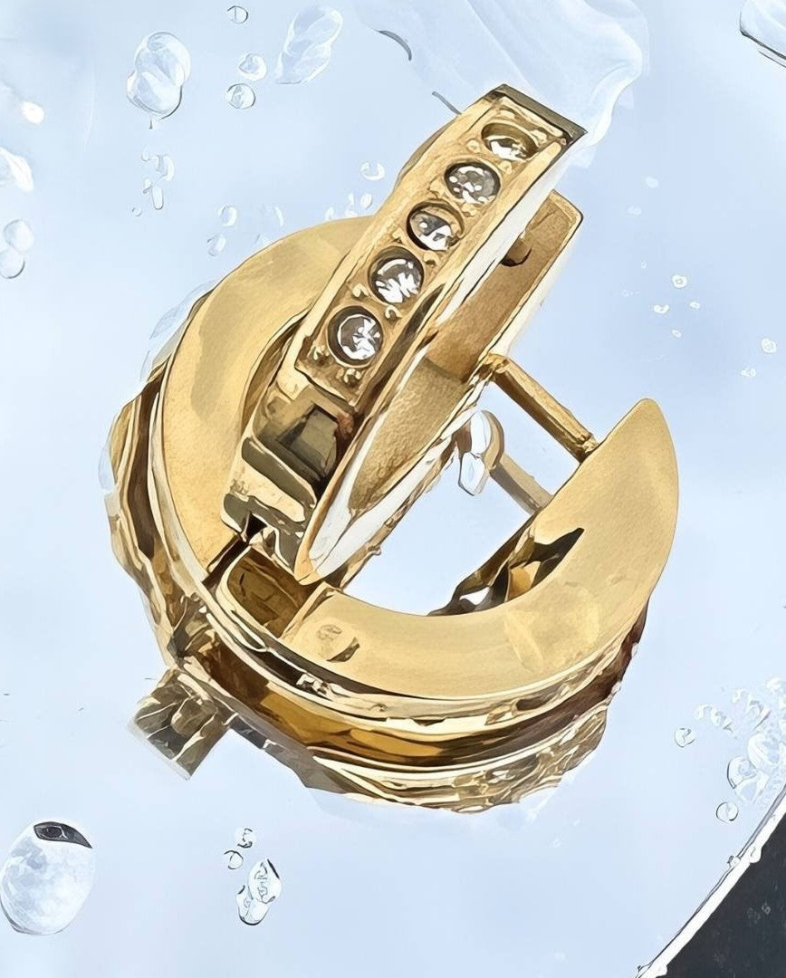 Ora Orbit Hoop Earrings, 18K Gold Plated
