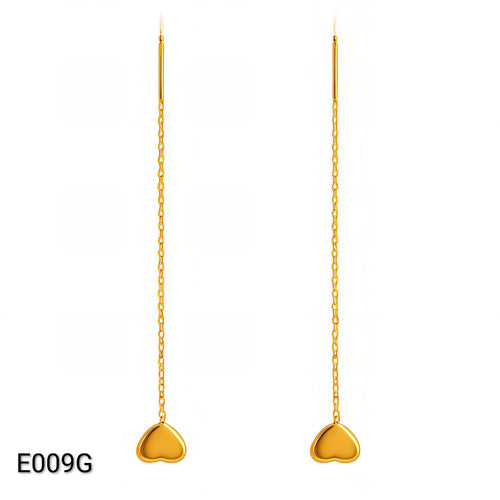 Ora Cupid's Line Earrings, 18K Gold Plated Steel