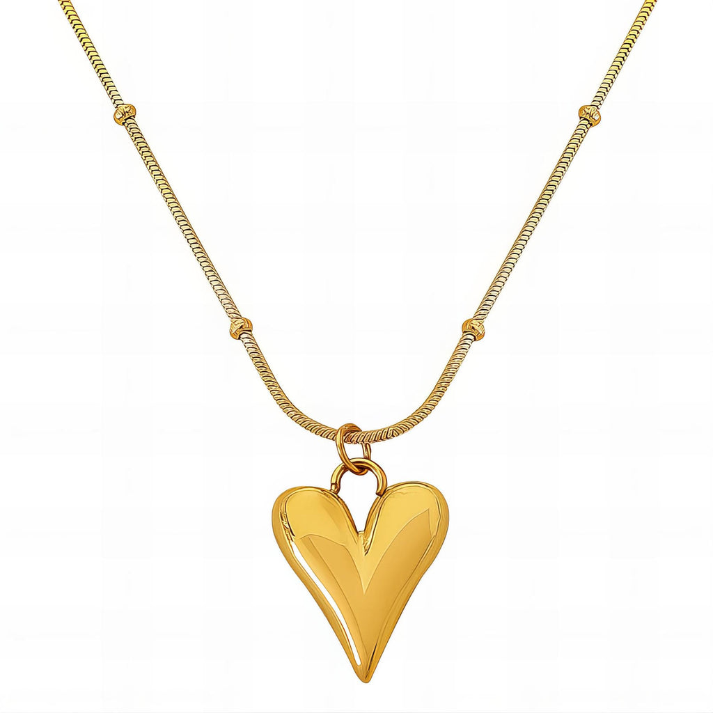 Ora Lumen Heart Necklace, 18K Gold Plated
