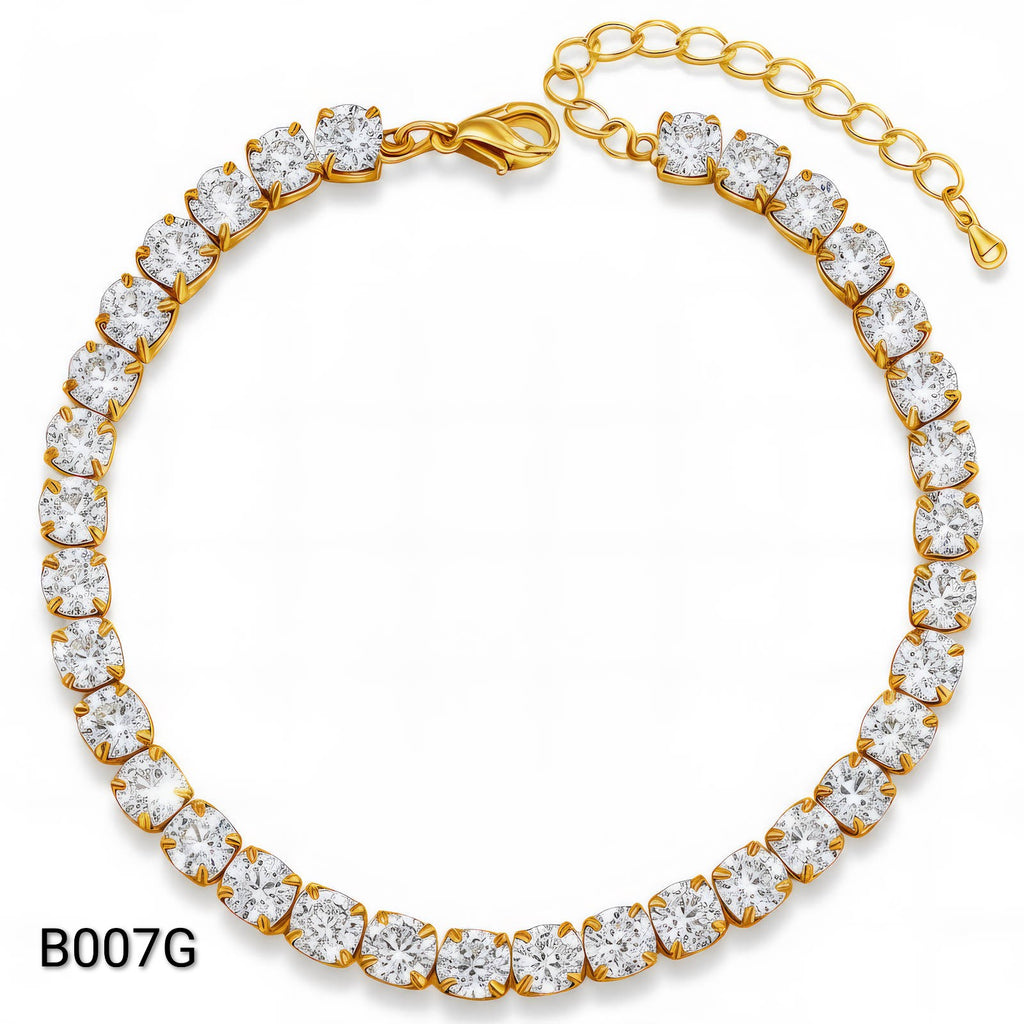 Ora Tennis Bracelet, 18K Gold Plated