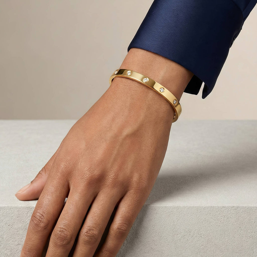 Ora Empress Band Bracelet, 18K Gold Plated