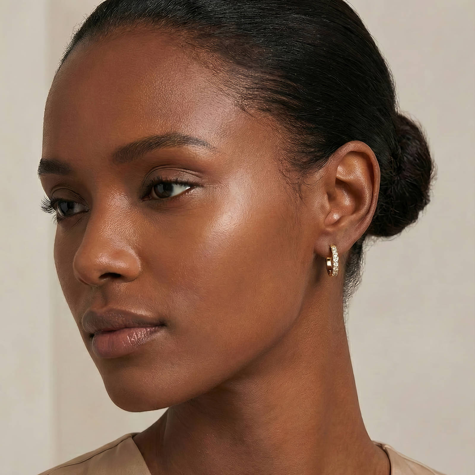 Ora Orbit Hoop Earrings, 18K Gold Plated