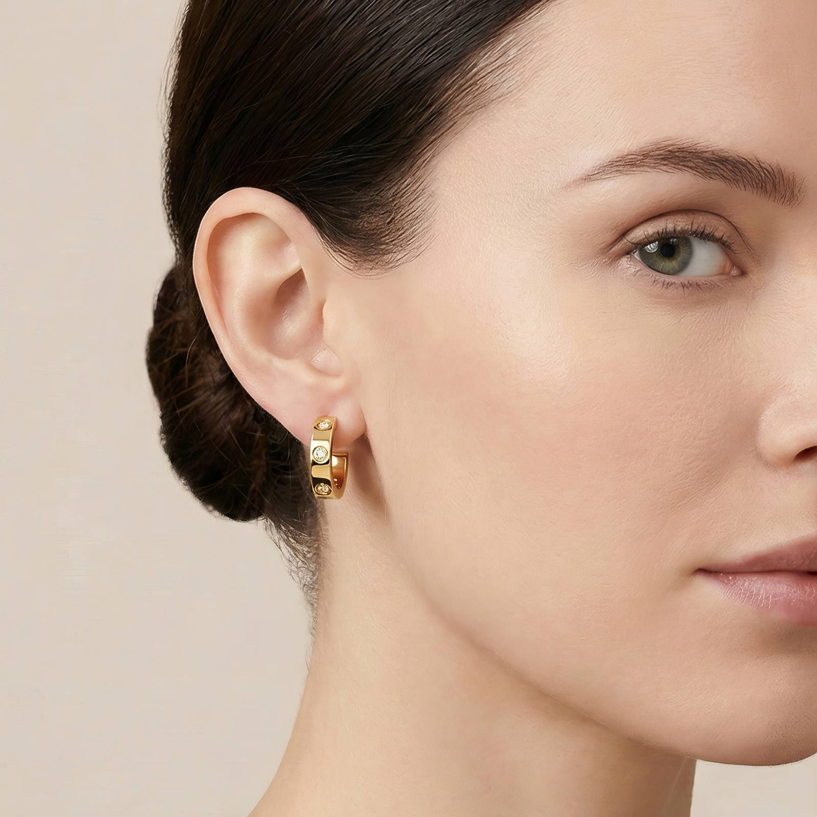 Ora Orbit Earrings, 18K Gold Plated