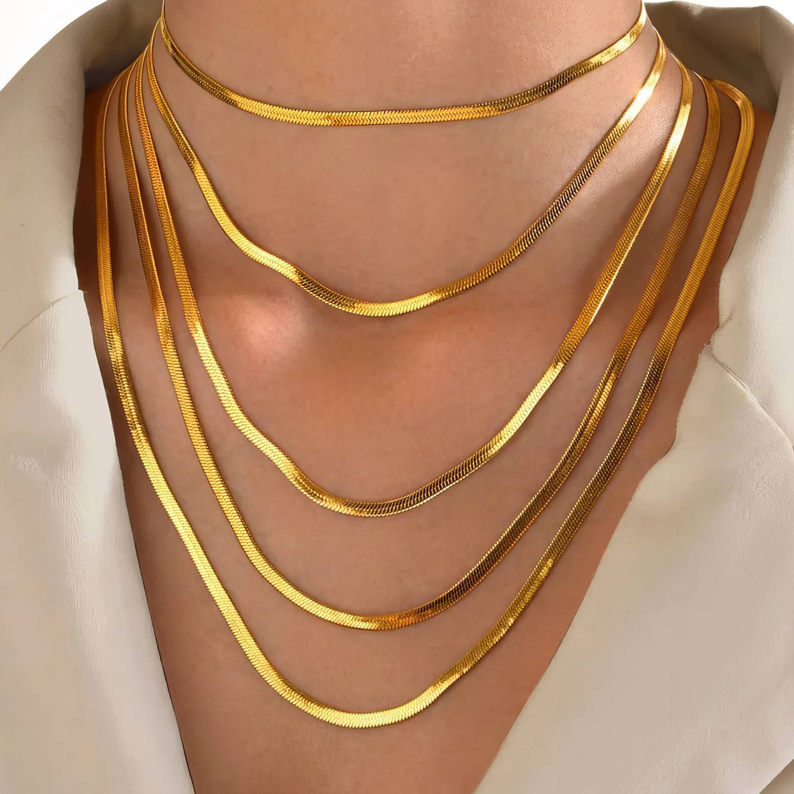 Ora Serpent Necklace, 18K Gold Plated