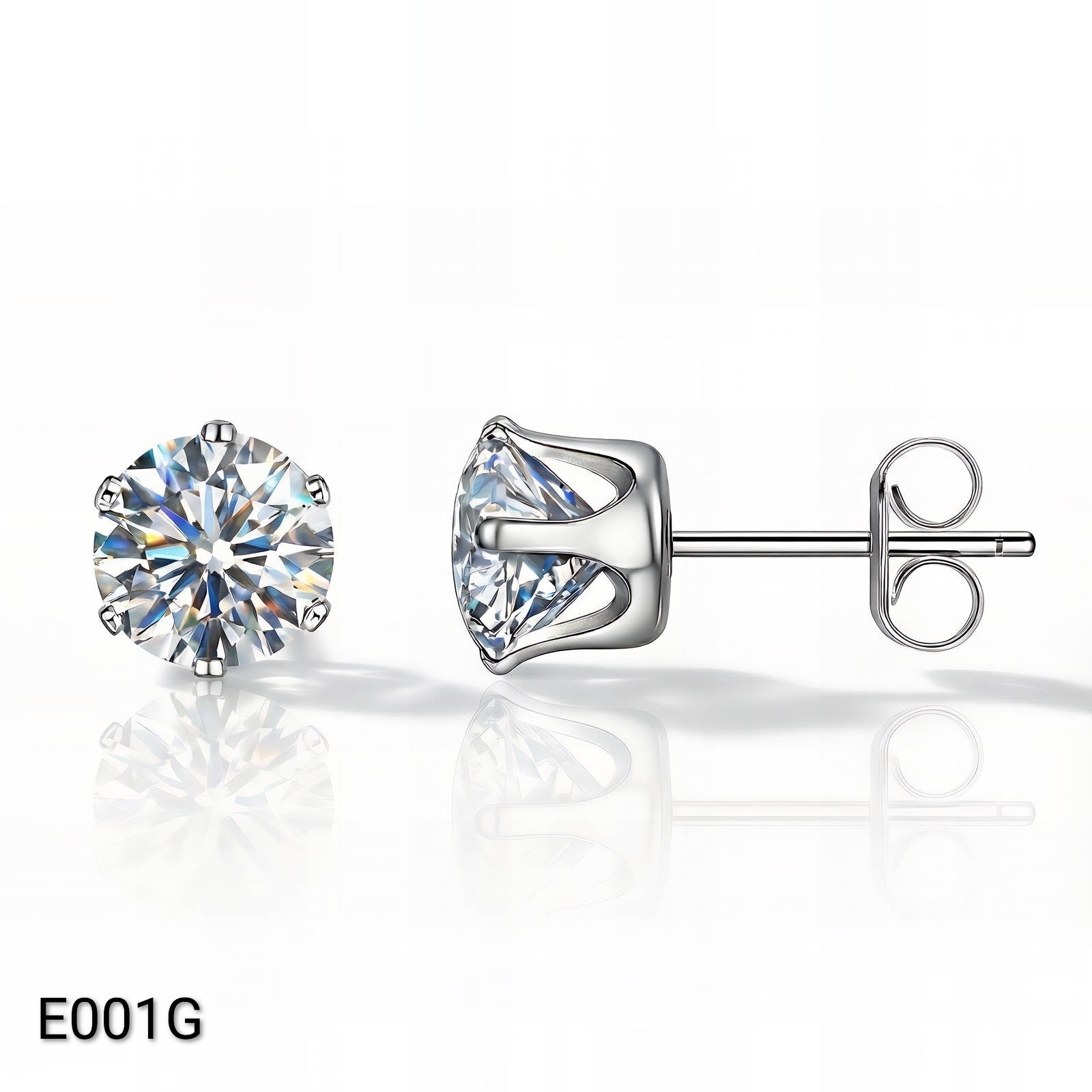 Ora Solitaire Earrings, Stainless Steel