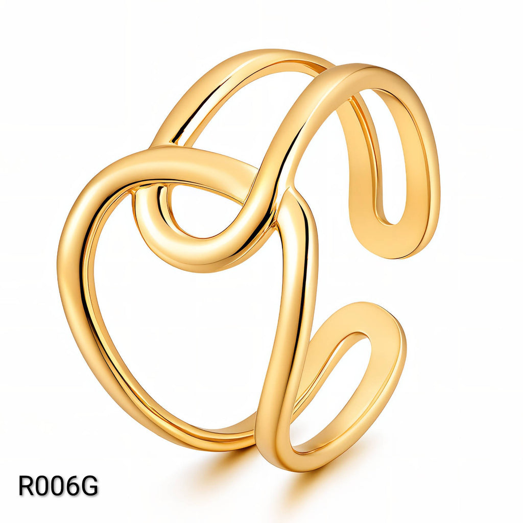 Ora Knot Ring, 18K Gold Plated