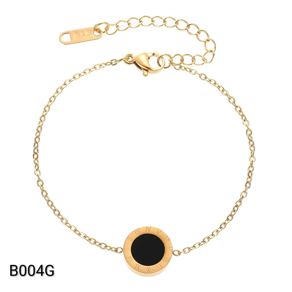 Ora Midnight Disc Bracelet, 18K Gold Plated