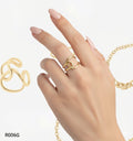 Ora Knot Ring, 18K Gold Plated