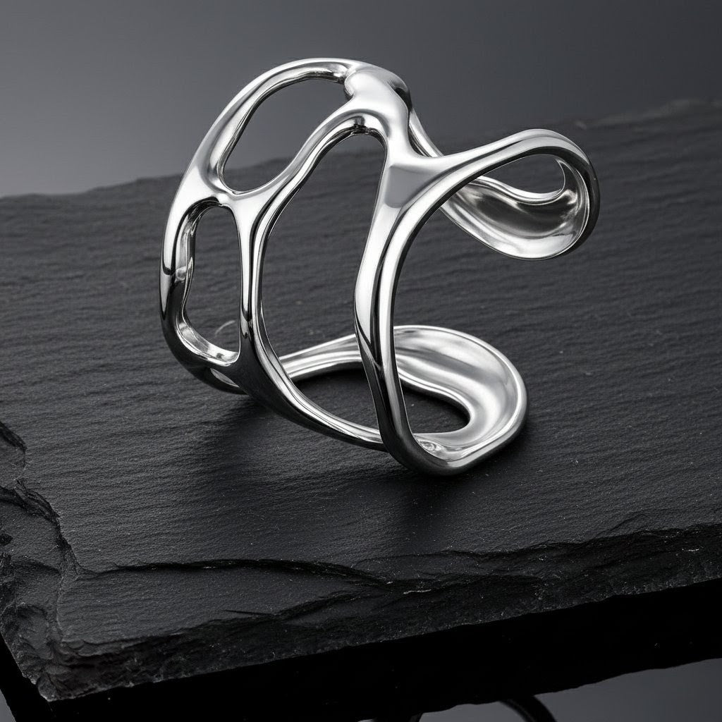 Ora Sculpt Ring, Stainless Steel