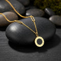 Ora Midnight Disc Necklace, 18K Gold Plated