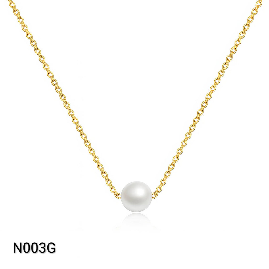 Ora Lumina Pearl Necklace, 18K Gold Plated