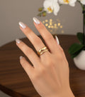 Ora Elysian loop Ring, 18K Gold Plated