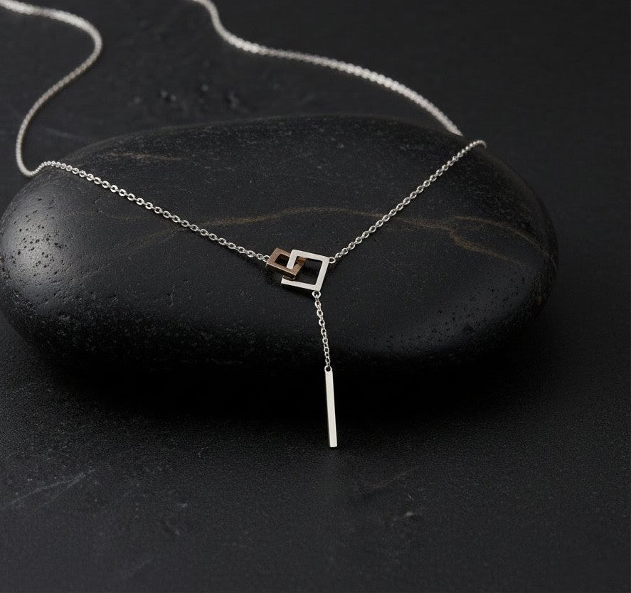 Ora Urban Geometry Necklace, Premium Stainless Steel