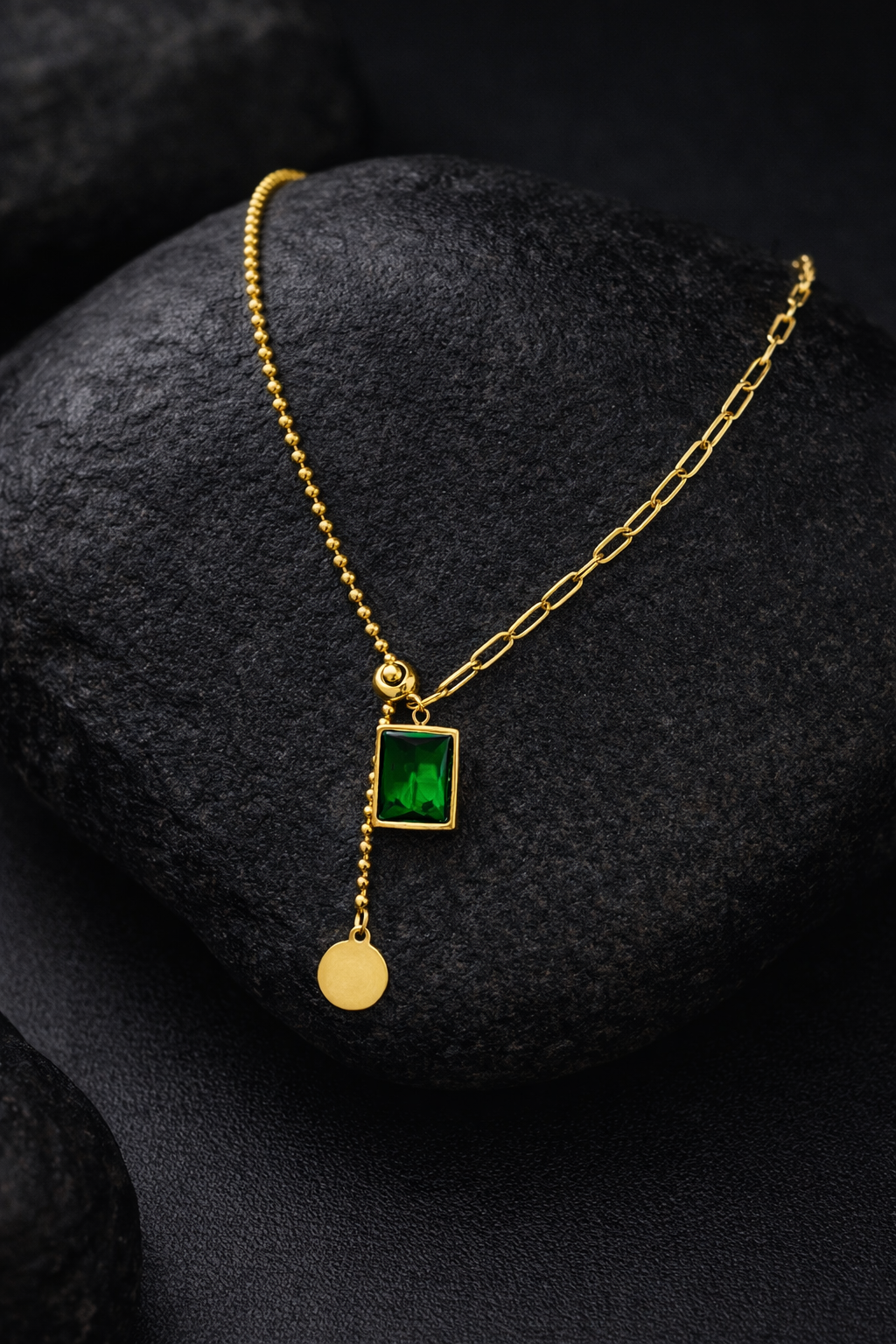 Ora Royal Charm Necklace, 18K Gold Plated