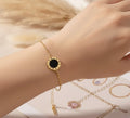 Ora Midnight Disc Bracelet, 18K Gold Plated