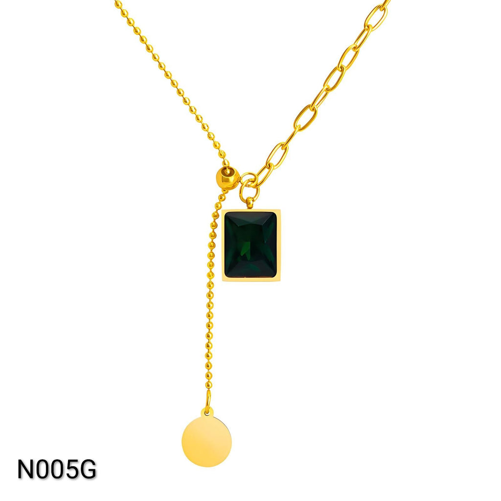 Ora Royal Charm Necklace, 18K Gold Plated