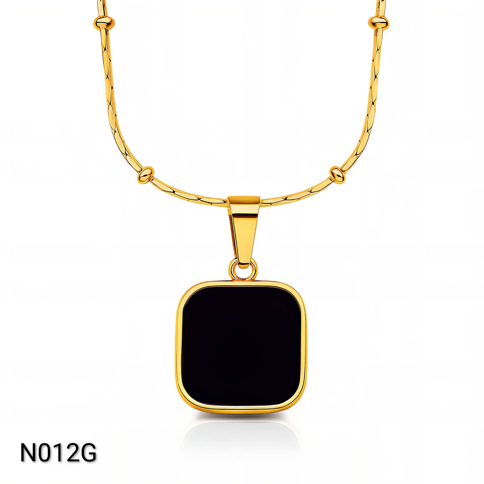 Ora Eclipse Necklace, 18K Gold Plated Steel