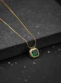 Ora Midnight Ivy Necklace, 18K Gold Plated