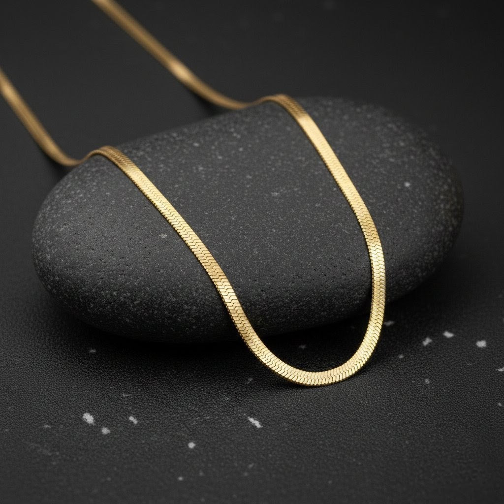 Ora Serpent Necklace, 18K Gold Plated
