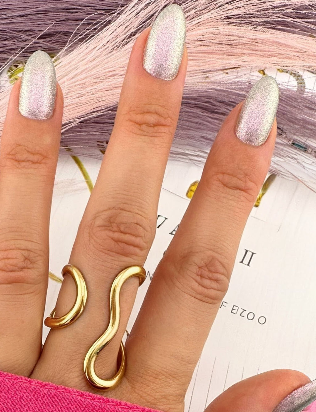 Ora Wave Ring, 18K Gold Plated